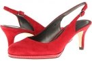 Carmine Red Suede/Red Whips Vaneli Faby for Women (Size 10)