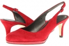 Carmine Red Suede/Red Whips Vaneli Faby for Women (Size 5.5)