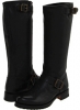 Black Tumbled Full-Grain Frye Veronica Slouch for Women (Size 9)