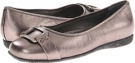 Pewter Metallic Soft Tumbled Leather Trotters Sizzle Signature for Women (Size 5.5)