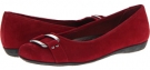 Dark Red Kid Suede Trotters Sizzle Signature for Women (Size 6.5)