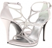 Plata Satin Stuart Weitzman Bridal & Evening Collection Stripstu for Women (Size 6)