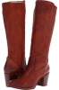 Cognac Antique Soft Full Grain Frye Lucinda Scrunch for Women (Size 11)