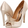 Cream Satin Badgley Mischka Reta for Women (Size 10)