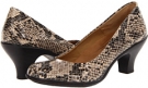 Tan Ginger Snake Print Softspots Salude for Women (Size 9.5)