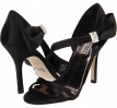 Black Satin Badgley Mischka Sophia for Women (Size 6.5)