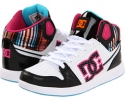 Black/White/Crazy Pink DC University Mid W for Women (Size 6)