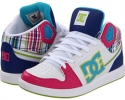 White/Turquoise/Soft Lime DC University Mid W for Women (Size 6)