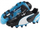 Black/White/Fluo Blue PUMA King FG for Men (Size 10.5)