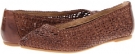 Dark Brown Veg Tan Frye Regina Woven Ballet for Women (Size 10)