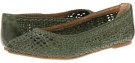 Green Veg Tan Frye Regina Woven Ballet for Women (Size 6.5)