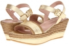 Old Gold Raffia Braid Stuart Weitzman Sanjuan for Women (Size 5.5)