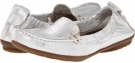 Silver Snake Embossed Suede Hush Puppies Ceil Slip On for Women (Size 7.5)