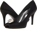 Black Satin Stuart Weitzman Bridal & Evening Collection Triopump for Women (Size 6)