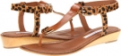 Cuoio Soft Vacchetta Tan\Chocolate Spotted Haircalf Diane von Furstenberg Dion for Women (Size 6)