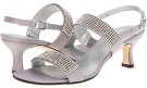 Silver Satin/Clear Stones Vaneli Marieta for Women (Size 10)