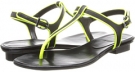 Black Bulgaro/Yellow Fluo Super Patent Vaneli Yohanna for Women (Size 4.5)