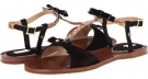 Basil Black String Sandal Women's 6