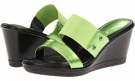 Spring Green Pearlized Patent/Black Elastic Soft Style West Palm for Women (Size 7)