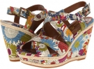 Floral Fabric Hush Puppies Renown Quarter Strap for Women (Size 9.5)