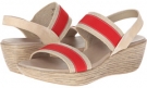 Red/Natural Fabric Munro American Reed for Women (Size 6)