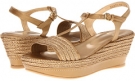 Old Gold Raffia Braid Stuart Weitzman Flatty for Women (Size 5.5)