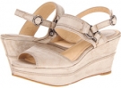 Cement Sunwash Nubuck Frye Carlie Sling for Women (Size 6)