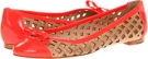 Natural Vacchetta/Neon Orange Patent Kate Spade New York Trudi for Women (Size 7)