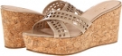 New Camel Patent/Natural Cork Wedge Kate Spade New York Tawny for Women (Size 5)