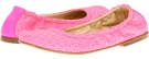 Girls Hot Pink Logo Ballerina Flat Kids' 12