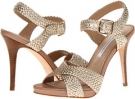 Platino Metallic Nappa/Nude Vacchetta Diane von Furstenberg Vivi for Women (Size 7)