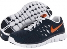 Armory Navy/Pure Platinum/Urban Orange Nike Flex 2013 Run for Men (Size 6)