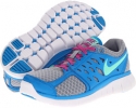 Wolf Grey/Blue Hero/Club Pink/Green Glow Nike Flex 2013 Run for Women (Size 11)