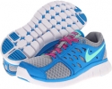 Wolf Grey/Blue Hero/Club Pink/Green Glow Nike Flex 2013 Run for Women (Size 9)