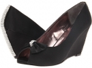 Black Satin Bouquets Sophie for Women (Size 8)