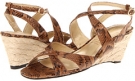 Toasted Almond Painted Cobra PU Christin Michaels Alecia for Women (Size 9)