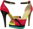 Black Neon Multi Patent Isola Daisi for Women (Size 6)