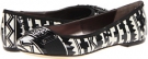 Black & White Tribal Print Patent Isola Britt II for Women (Size 6.5)