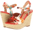 Peach Multi Adelma Floral Fabric Sofft Peggie for Women (Size 6.5)