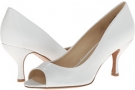 White Leather Nine West Quinty for Women (Size 9)