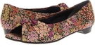 Black Print Floral Rose Petals Hardrock-2 for Women (Size 7)