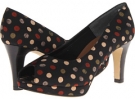 Black Multi Polka Dot Rose Petals Pony-3 for Women (Size 6)