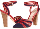 Red/Navy Patent/Canvas Pour La Victoire Kiran for Women (Size 6.5)