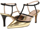 Gold/Black Snake Patent Pour La Victoire Olyve for Women (Size 6.5)