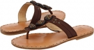 Dark Brown Frye Delphine Wood Thong for Women (Size 6.5)