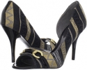 Black Fabric CARLOS by Carlos Santana Roulette for Women (Size 6.5)