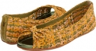 Leaf/Natural Frye Malorie Woven Peep for Women (Size 6.5)