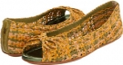 Leaf/Natural Frye Malorie Woven Peep for Women (Size 5.5)