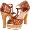 Cognac/Natural Frye Kara Woven T for Women (Size 7)