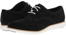 Black Suede/Optic White Cole Haan LunarGrand Wing Tip for Women (Size 5.5)